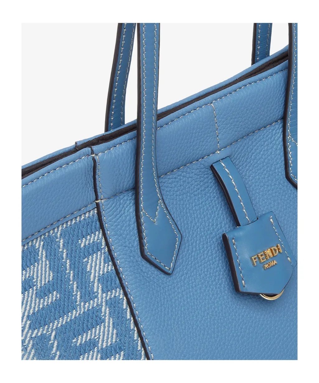 Origami Ff Jacquard Denim Mini Shoulder Bag
