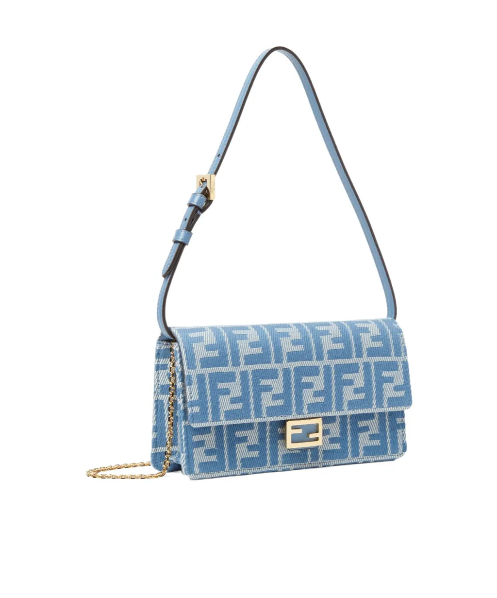 Baguette Ff-Jacquard Chained Wallet
