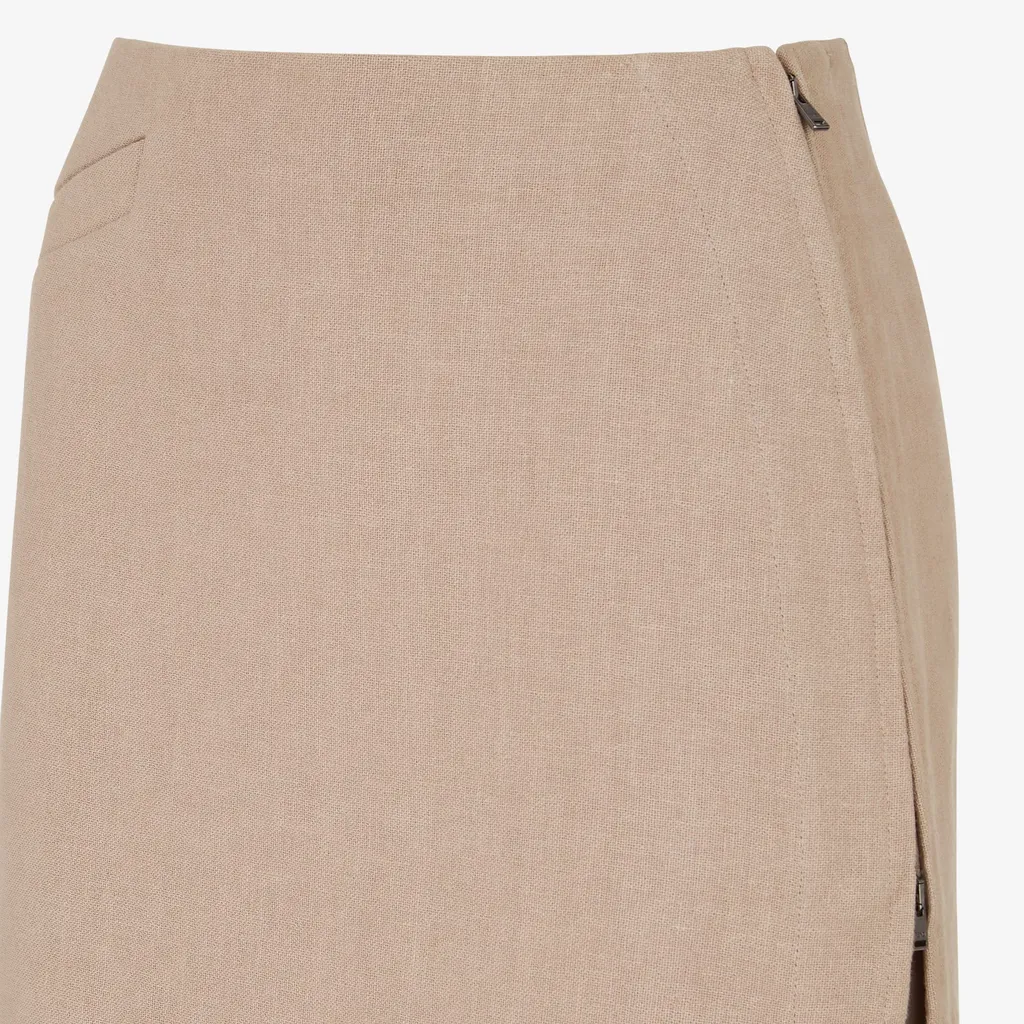 Straight-Cut Midi Skirt