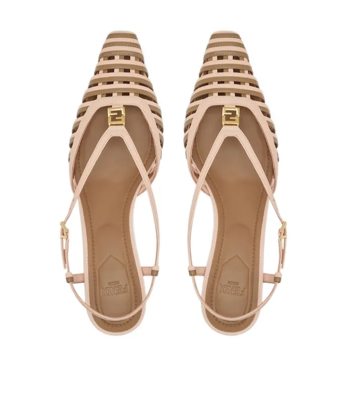 Ffold Low-Heeled Slingback Pumps