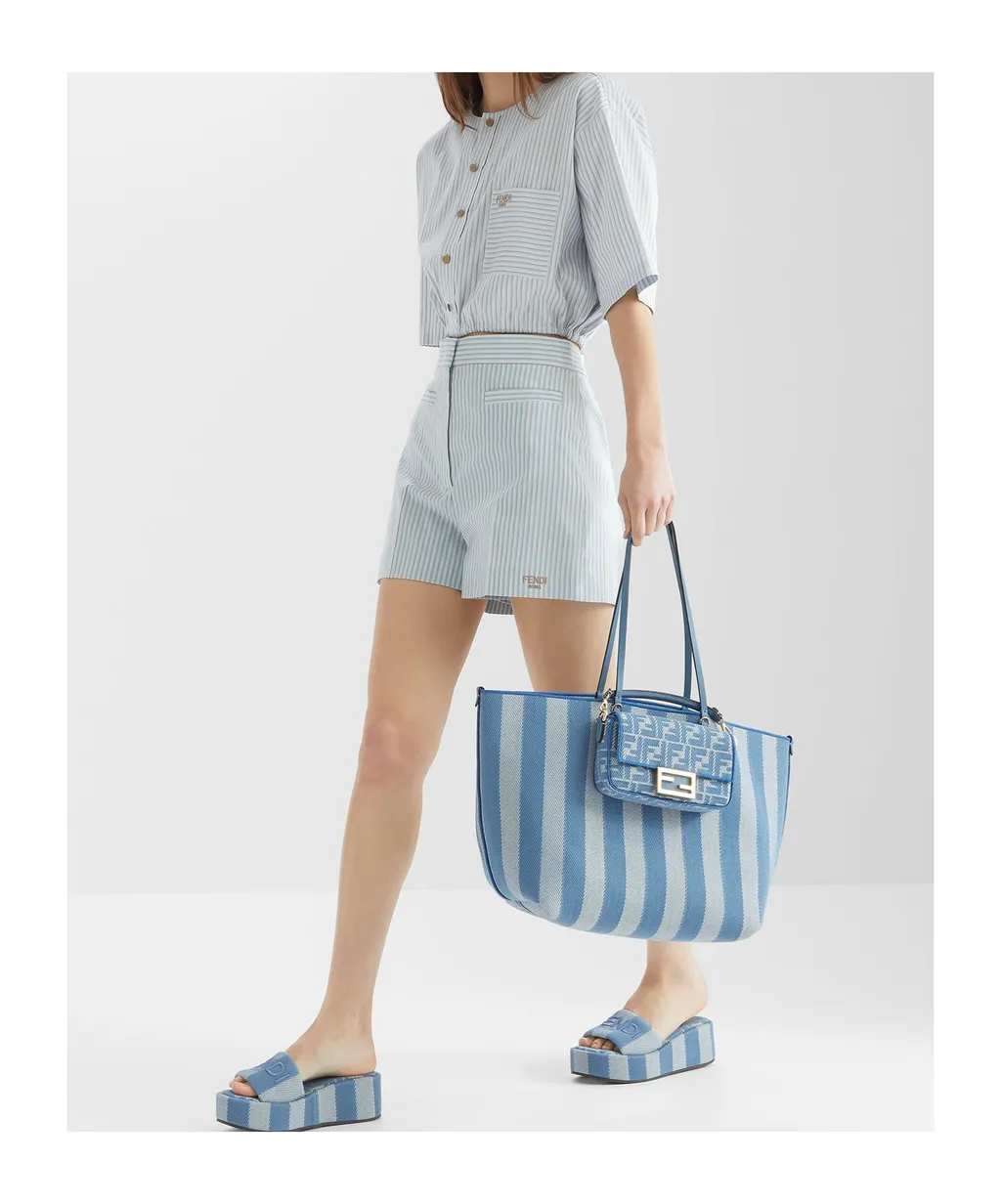 Roll Striped Large Reversible Tote Bag