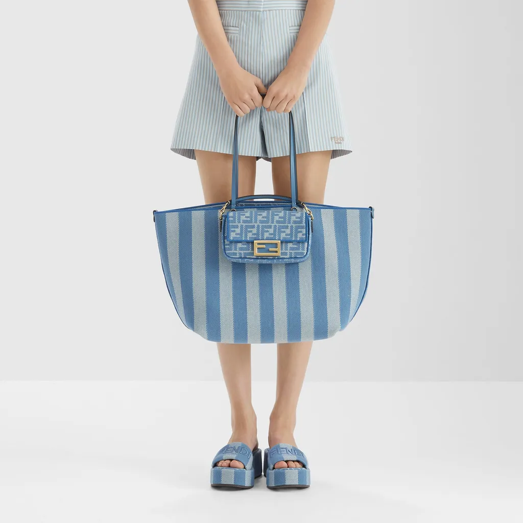 Roll Striped Large Reversible Tote Bag