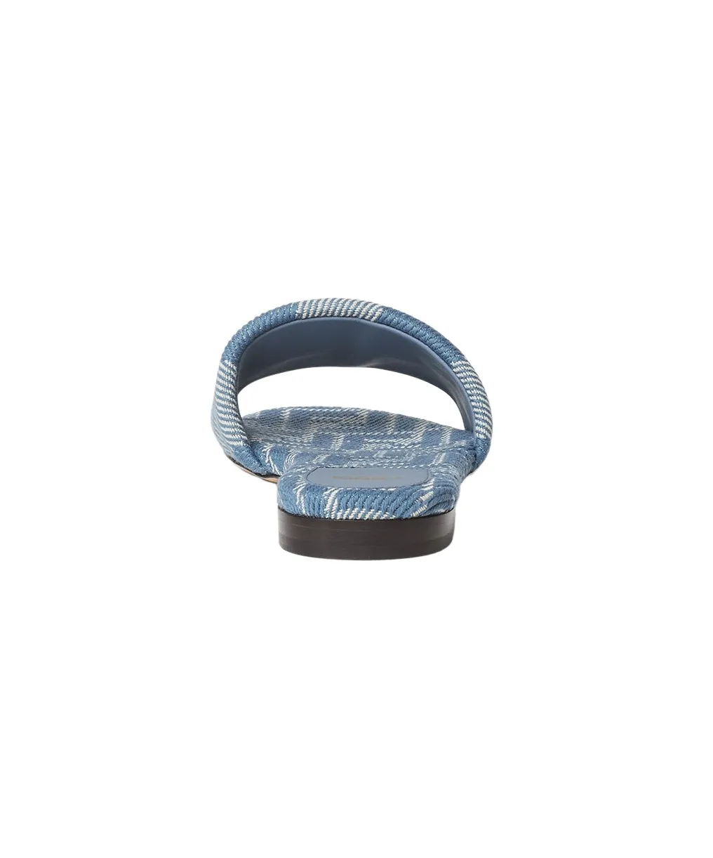 Sunshine Denim-Effect Jacquard Slides