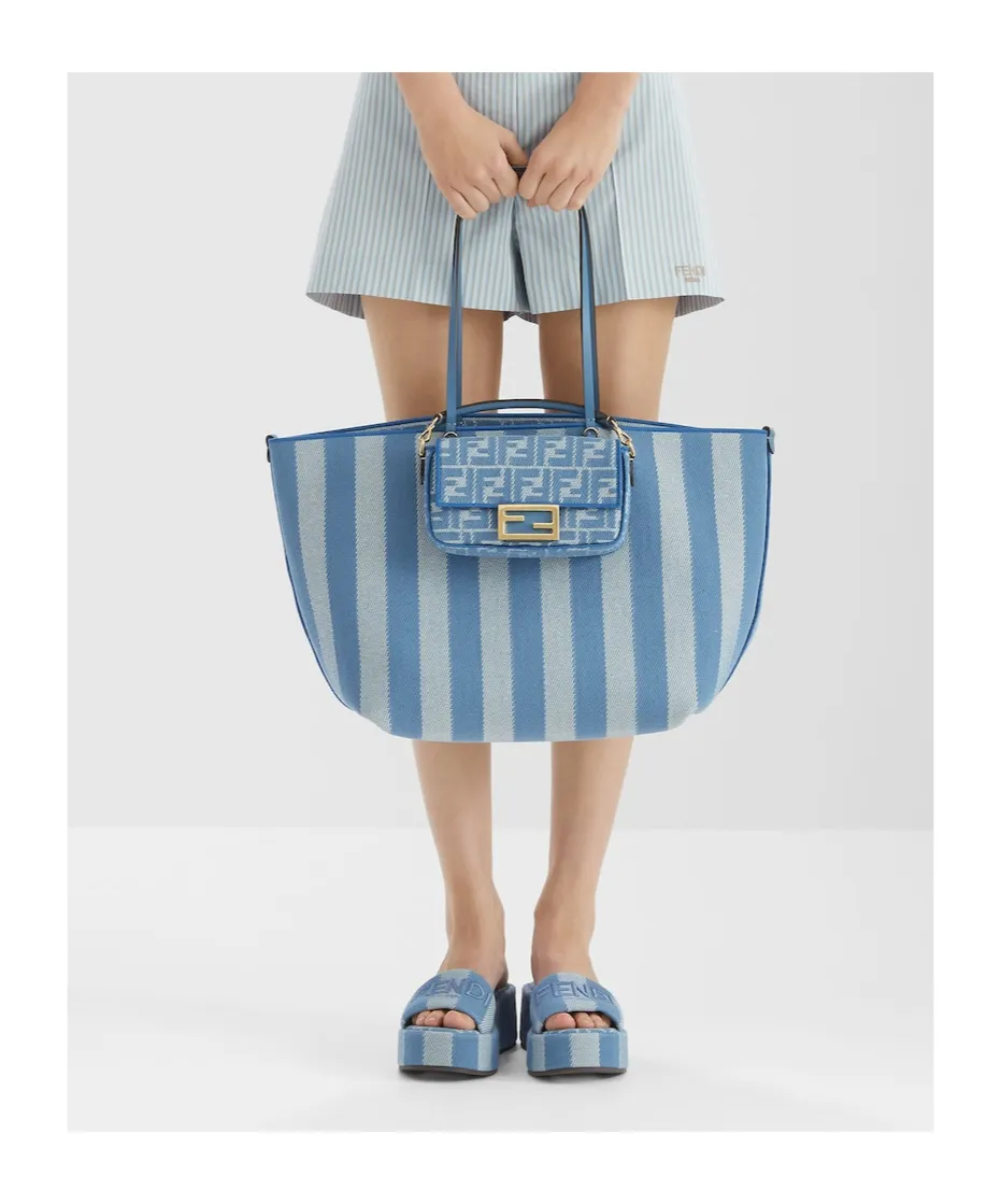Ff Jacquard Chain-Linked Tote Bag
