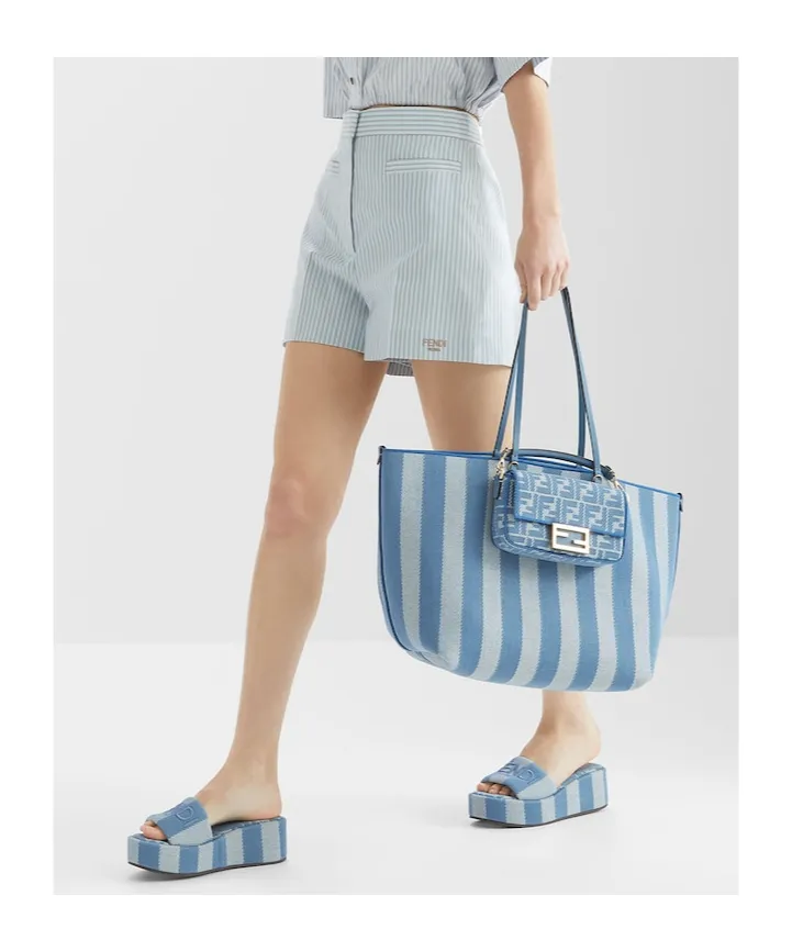 Ff Jacquard Chain-Linked Tote Bag