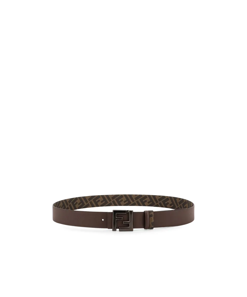 Monogram-Printed Ff Buckle Reversible Belt