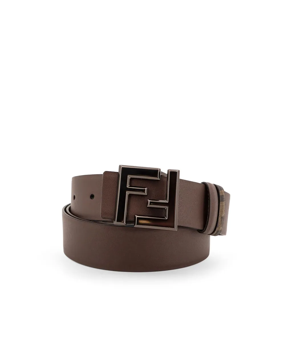 Monogram-Printed Ff Buckle Reversible Belt