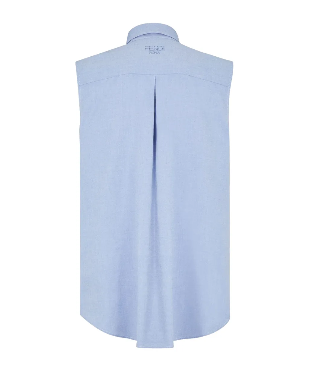 Collared Sleeveless Shirt
