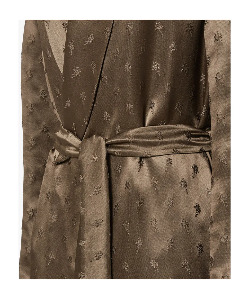 Jacquard Silk Robe Coat