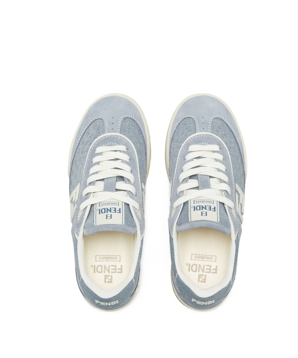 Fendi Match Denim Low-Top Sneakers