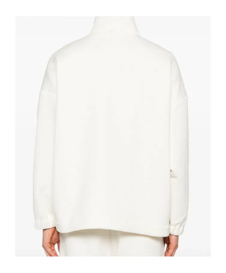 Monogram Printed Zipped Sweatshirt