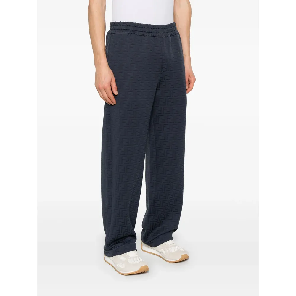 Ff-Embossed Straight-Leg Sweatpants