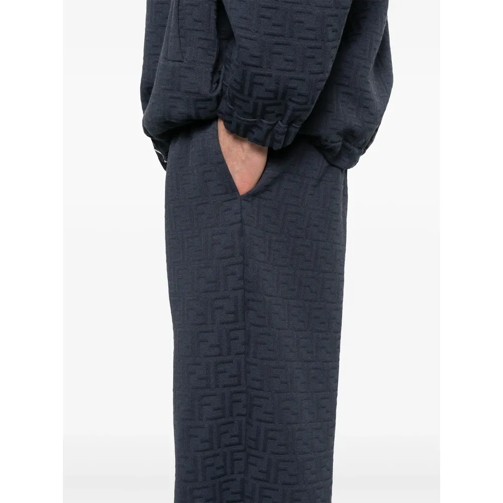 Ff-Embossed Straight-Leg Sweatpants