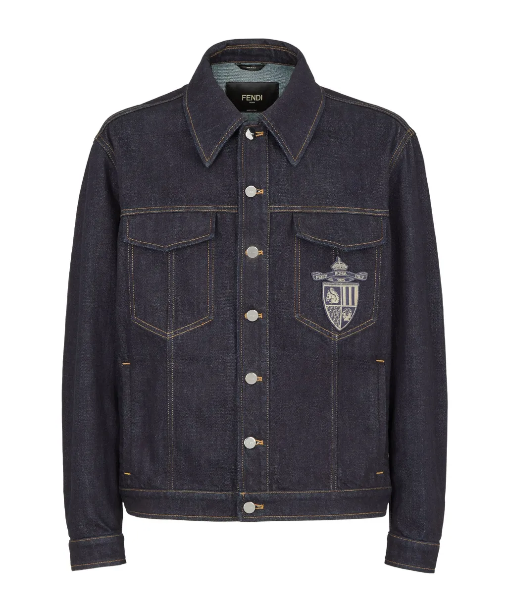 Crest Embroidered Jeans Jacket
