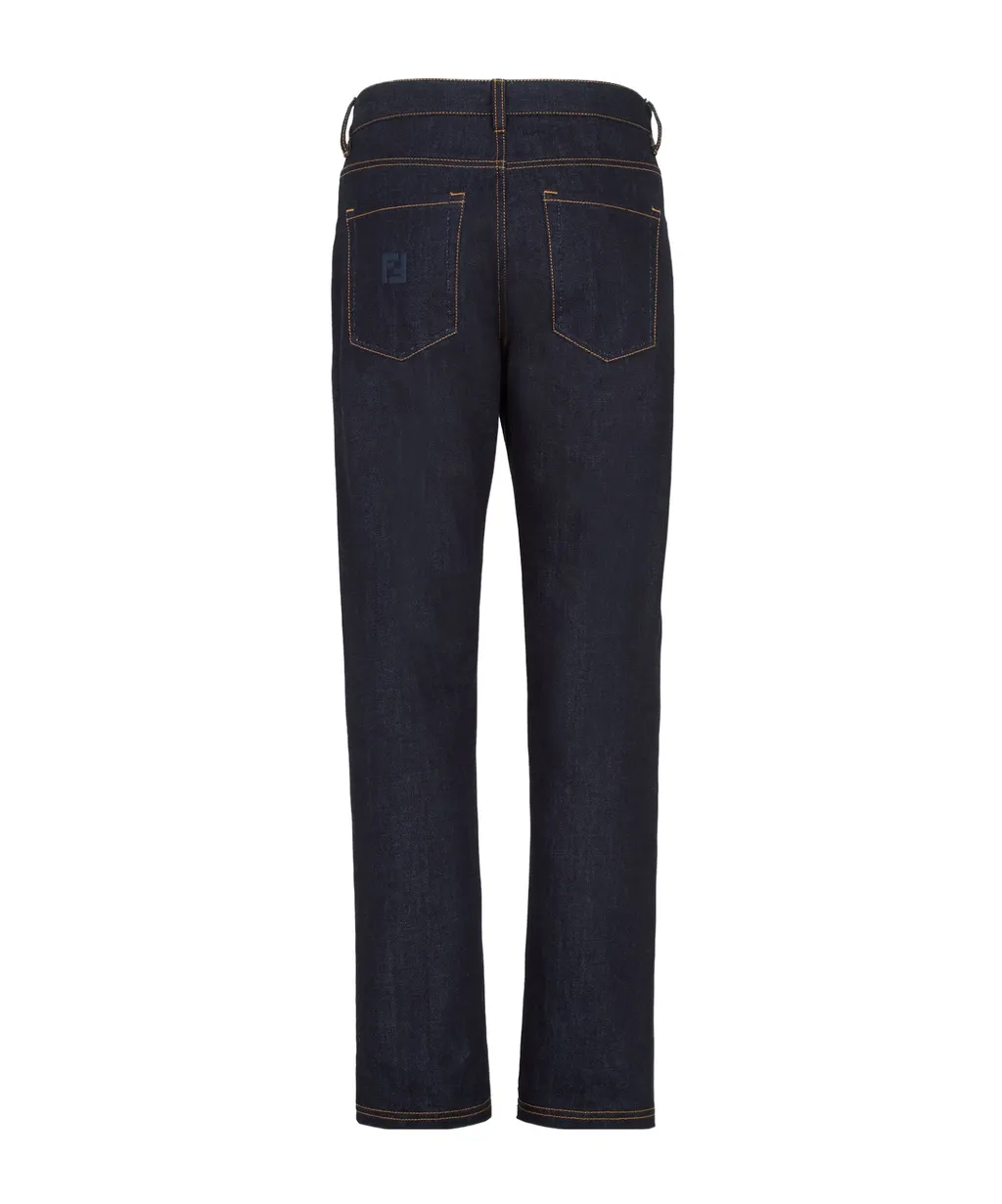 Straight-Leg Long Jeans