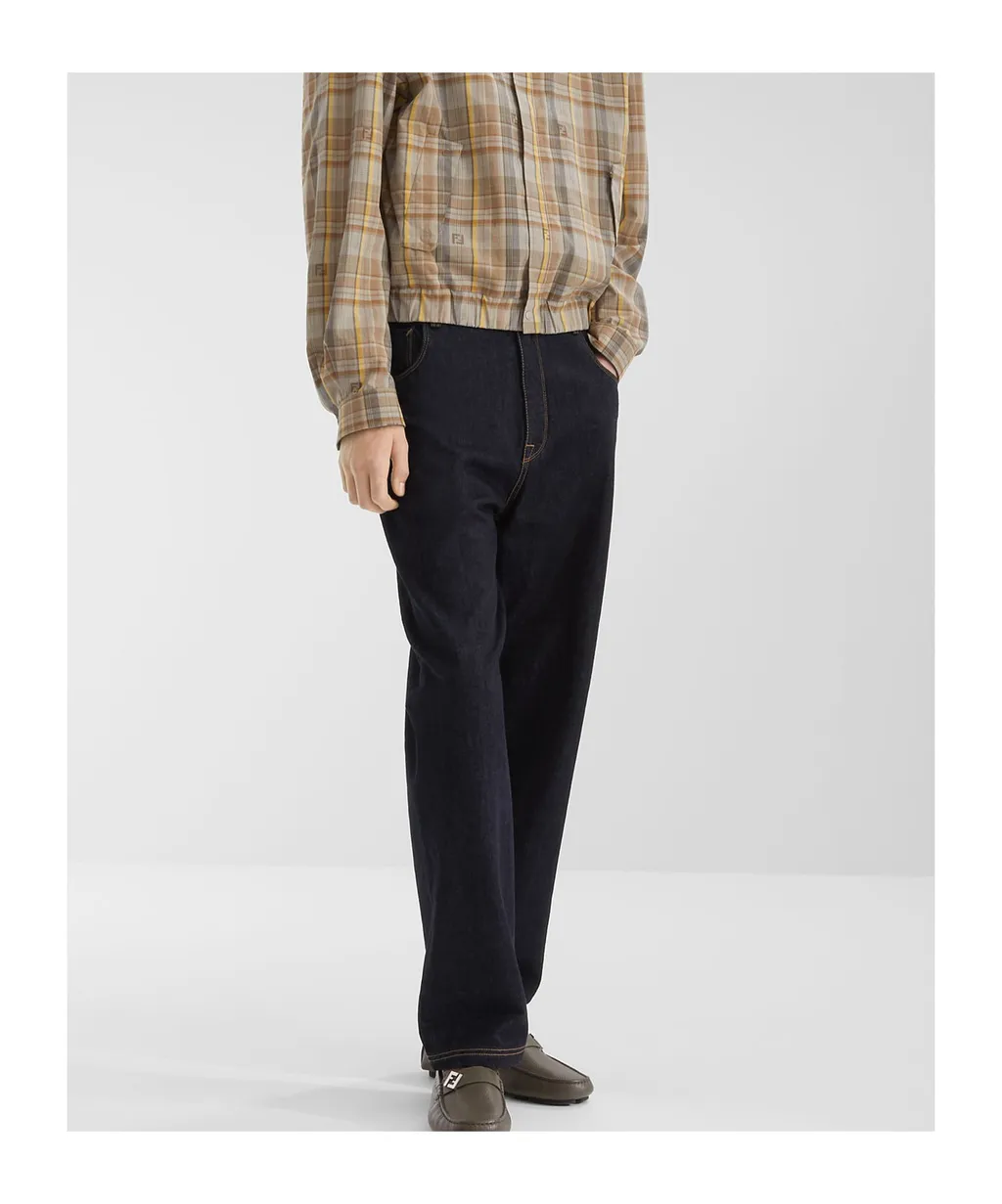 Straight-Leg Long Jeans