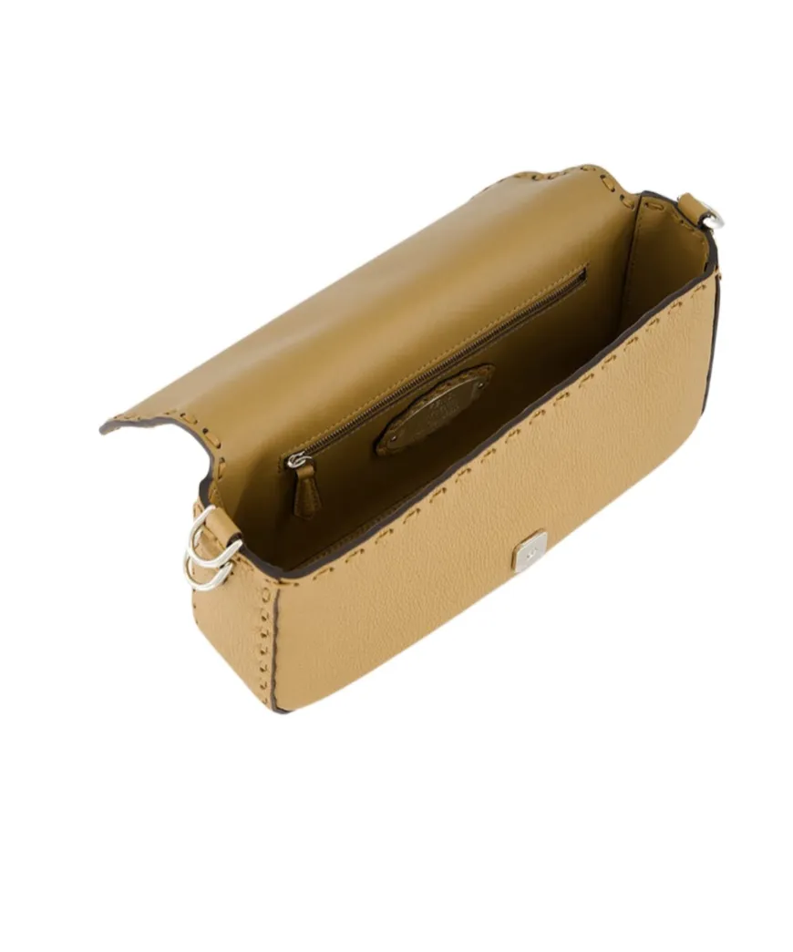 Ff Plaque Foldover-Top Shoulder Bag