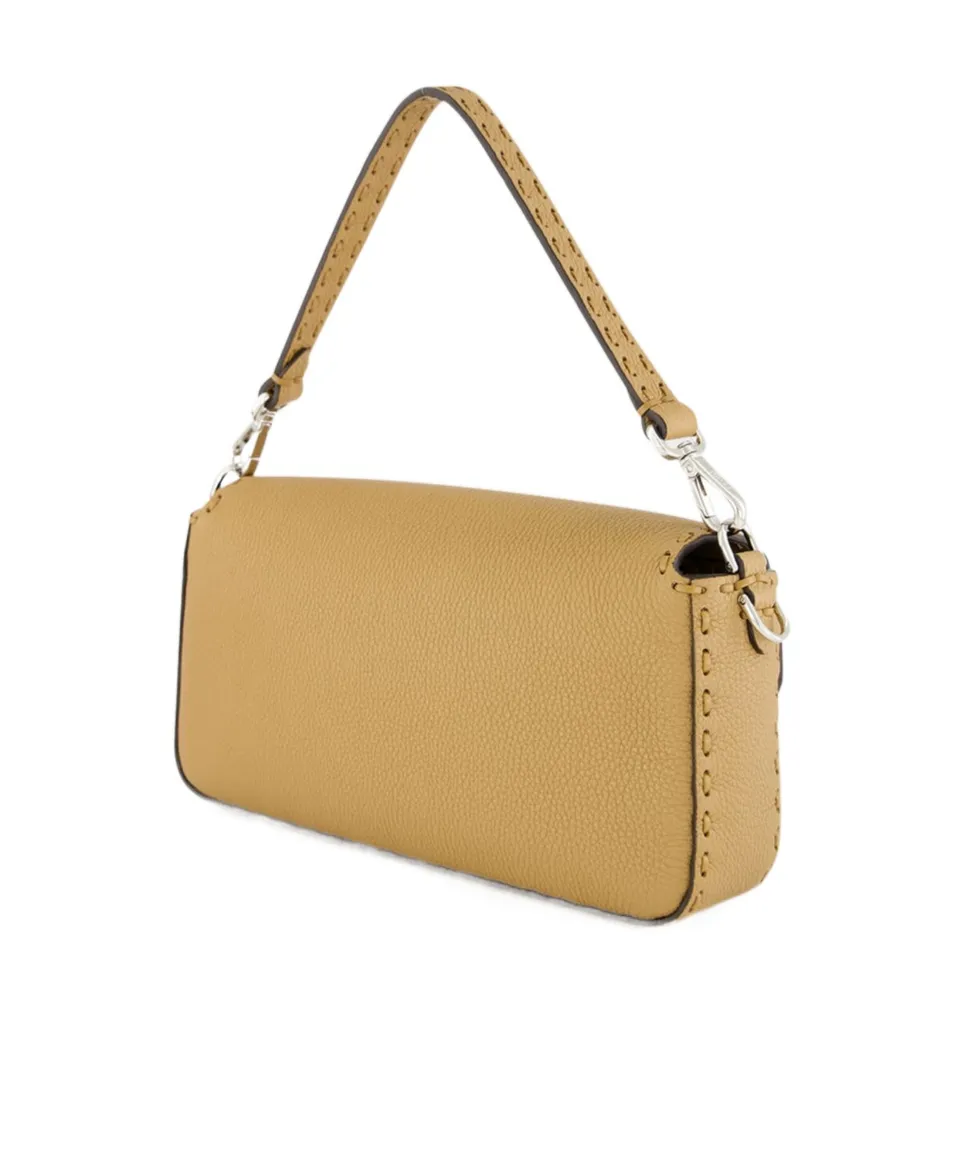 Ff Plaque Foldover-Top Shoulder Bag