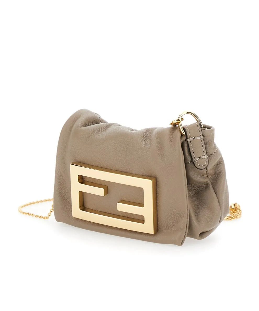 Ff Plaque Chain-Linked Shoulder Bag