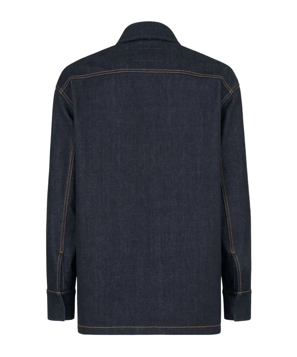 Logo Embroidered Denim Jacket