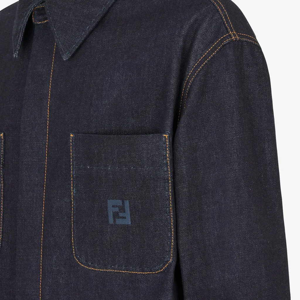 Logo Embroidered Denim Jacket
