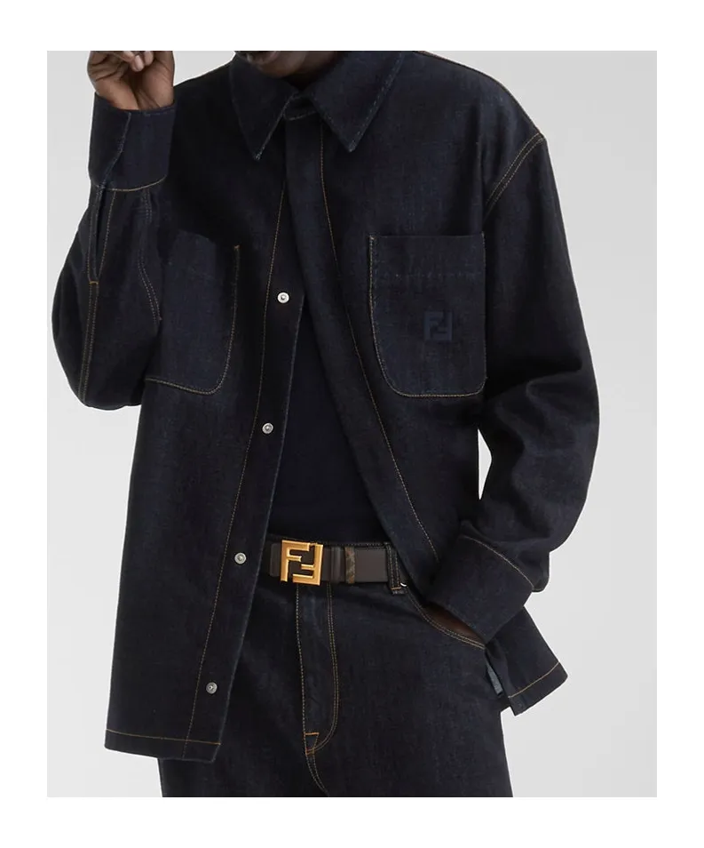 Logo Embroidered Denim Jacket