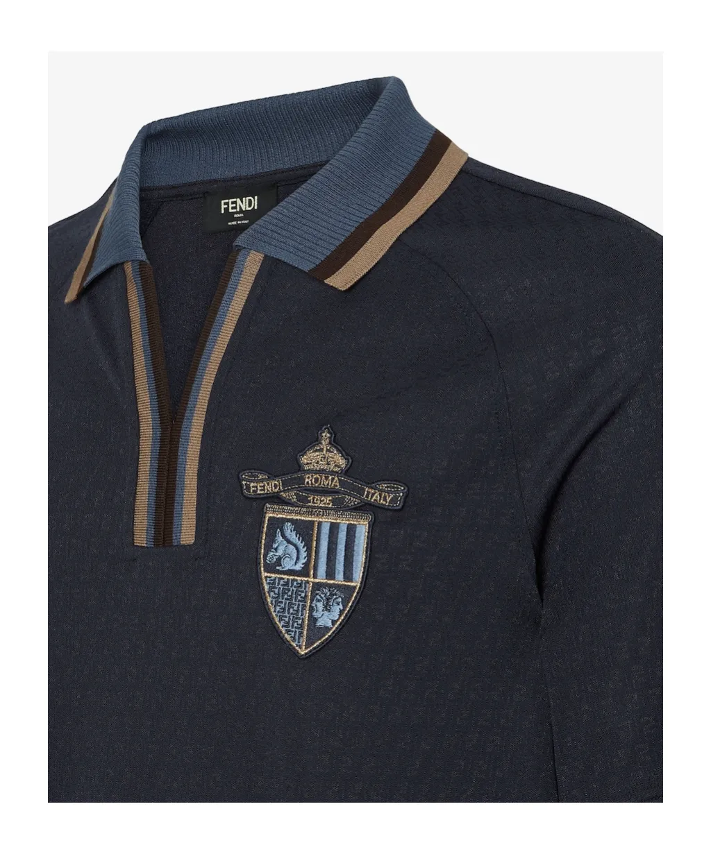 Crest Embroidered Short-Sleeve Polo Shirt