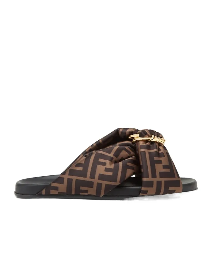 Monogrammed Slip-On Sandals