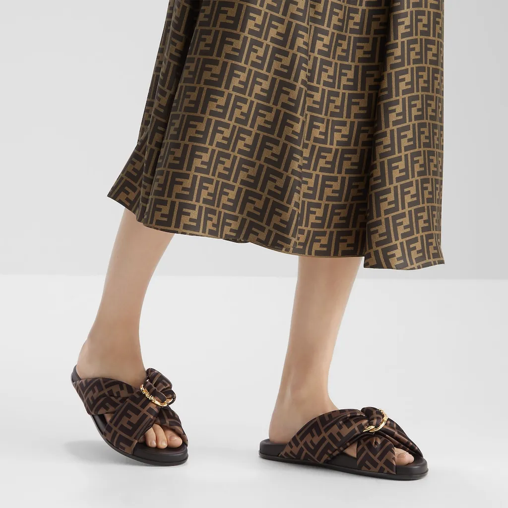 Monogrammed Slip-On Sandals