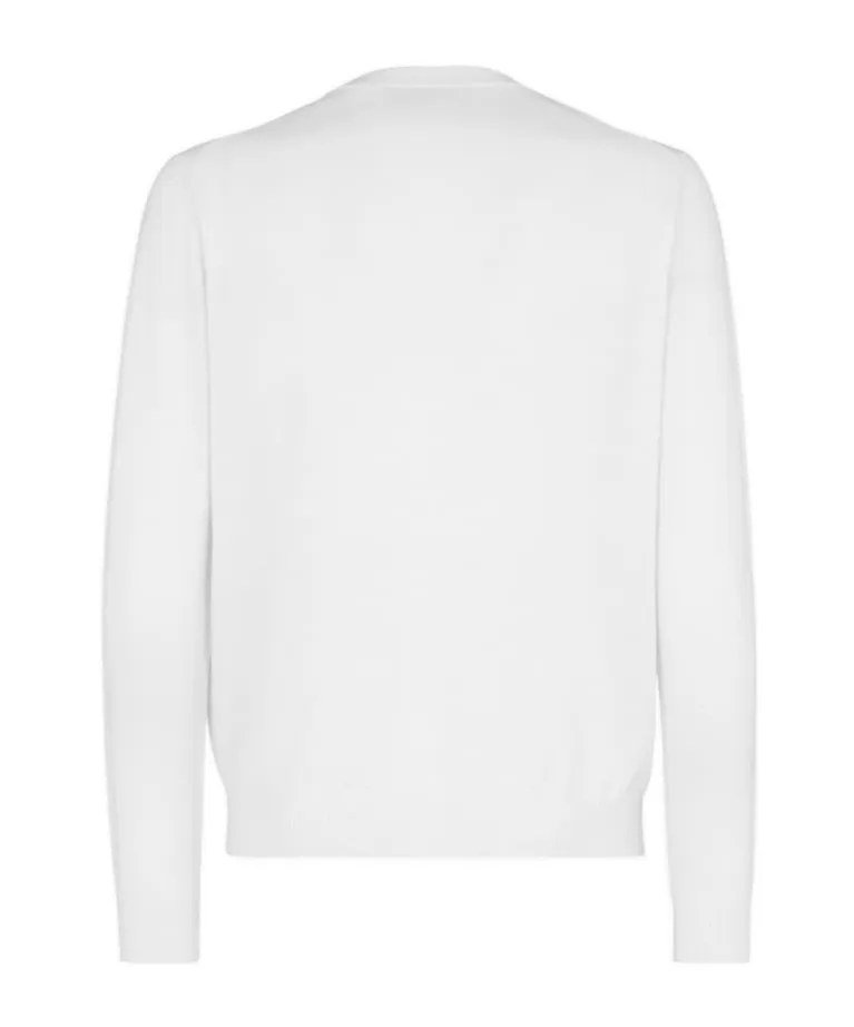 Logo Plaque Crewneck Knitted Jumper