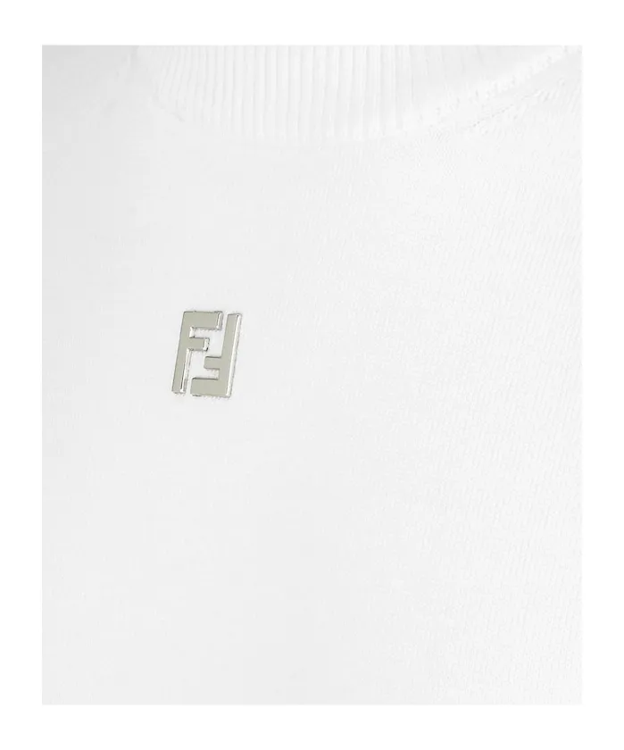Logo Plaque Crewneck Knitted Jumper