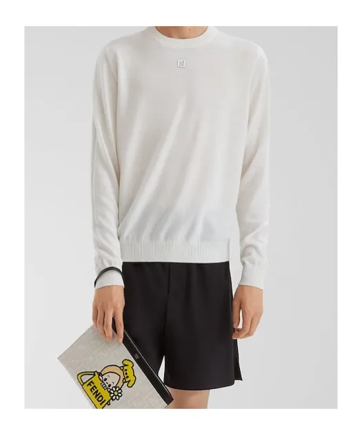 Logo Plaque Crewneck Knitted Jumper