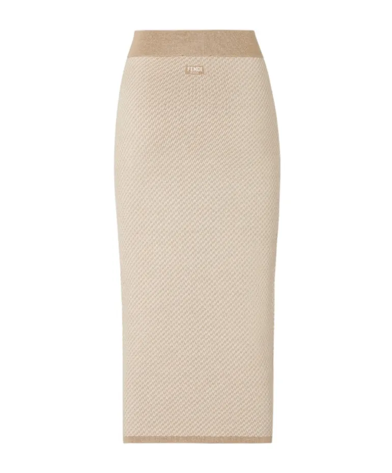 Textured Midi Skirt