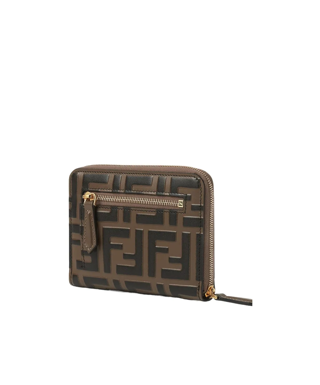 Ff Diamonds Zip Around Medium Wallet