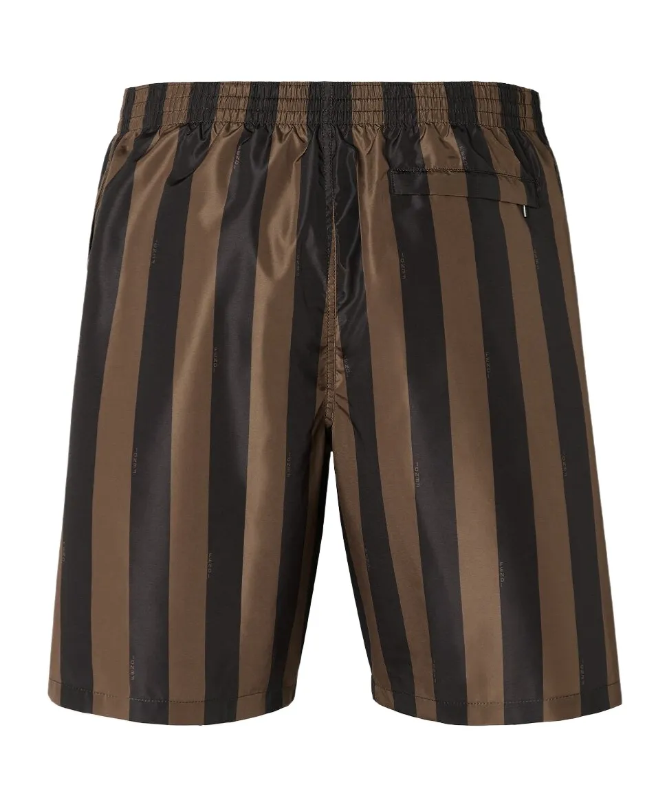 Striped Drawstring Swim Shorts