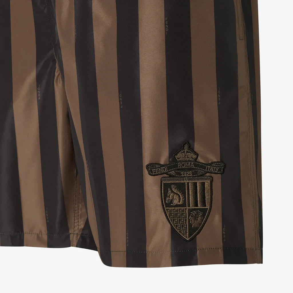 Striped Drawstring Swim Shorts