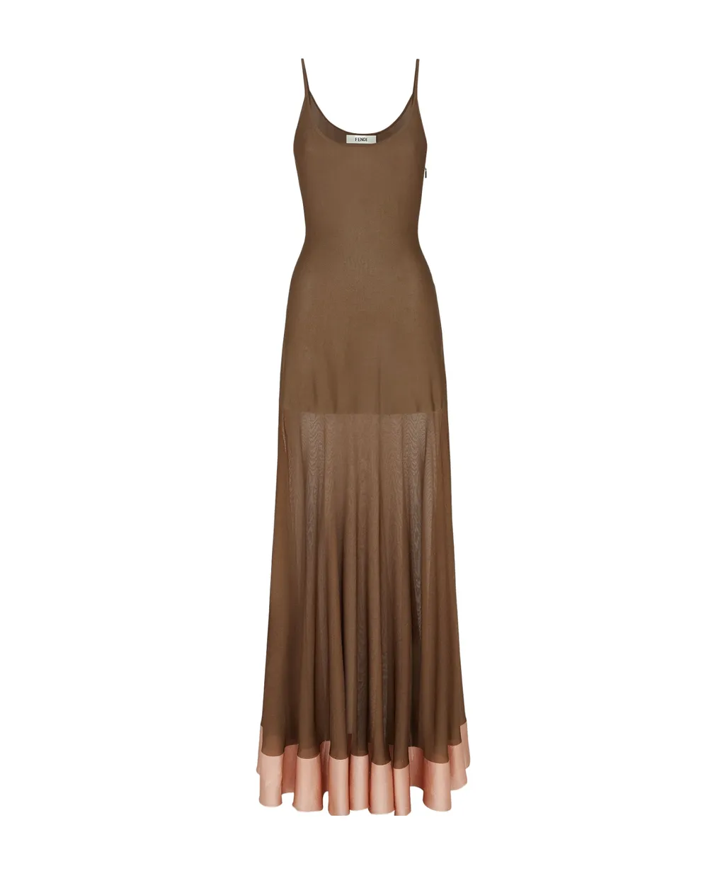 Fitted Waist Flared Sleeveless Dress