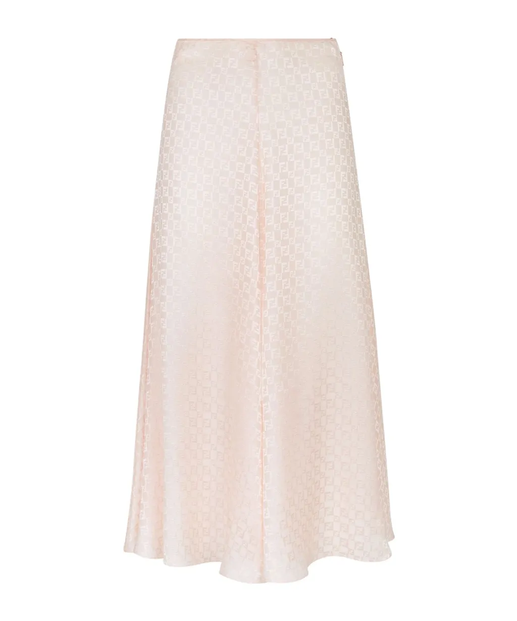 Ff Printed Flared Midi Skirt