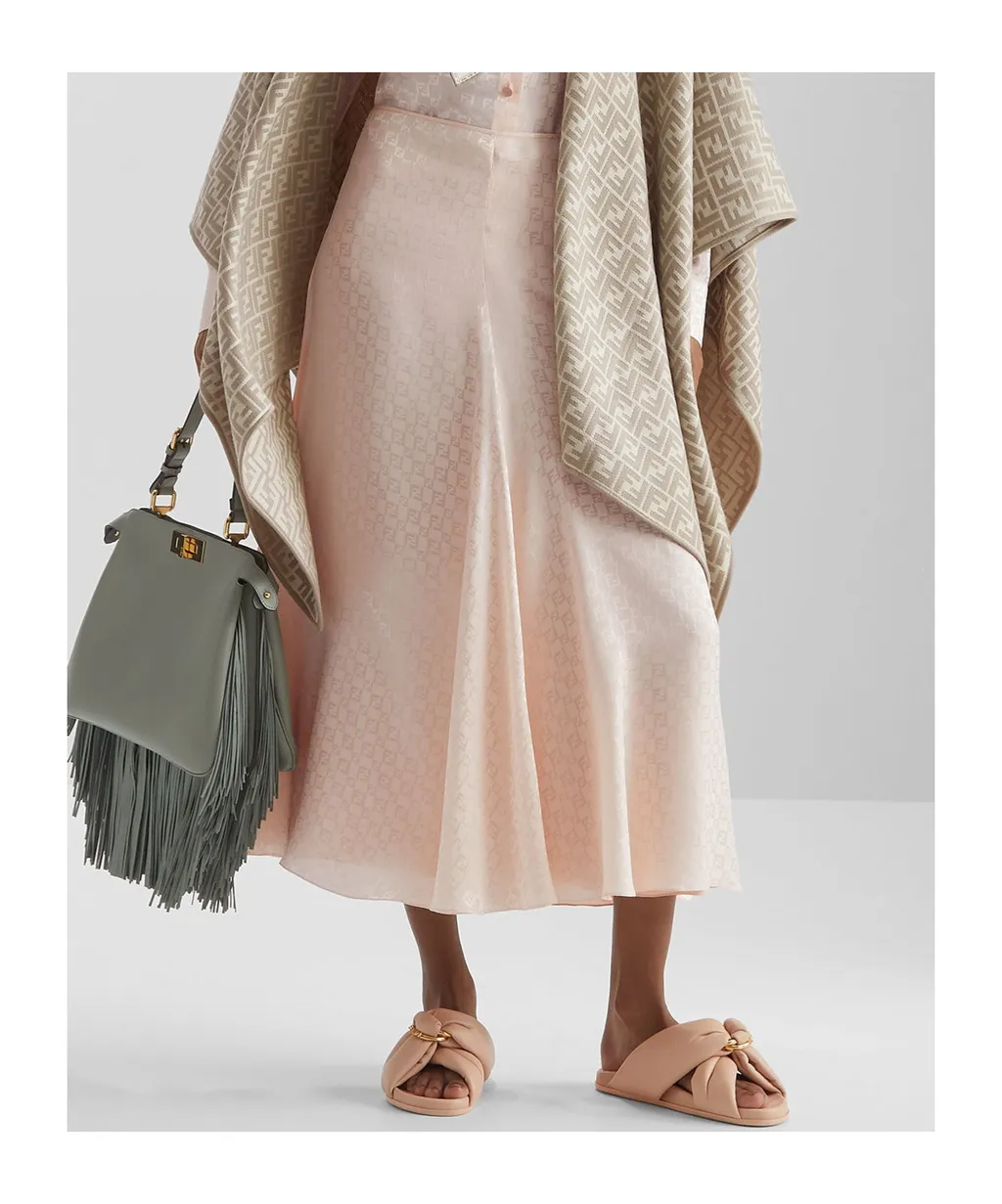 Ff Printed Flared Midi Skirt