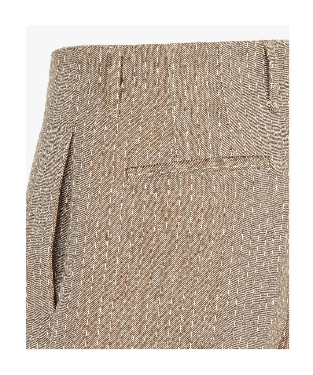 Topstitched Bermuda Shorts