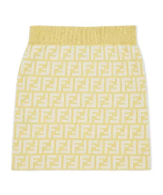 Logo Jacquard Jersey Skirt