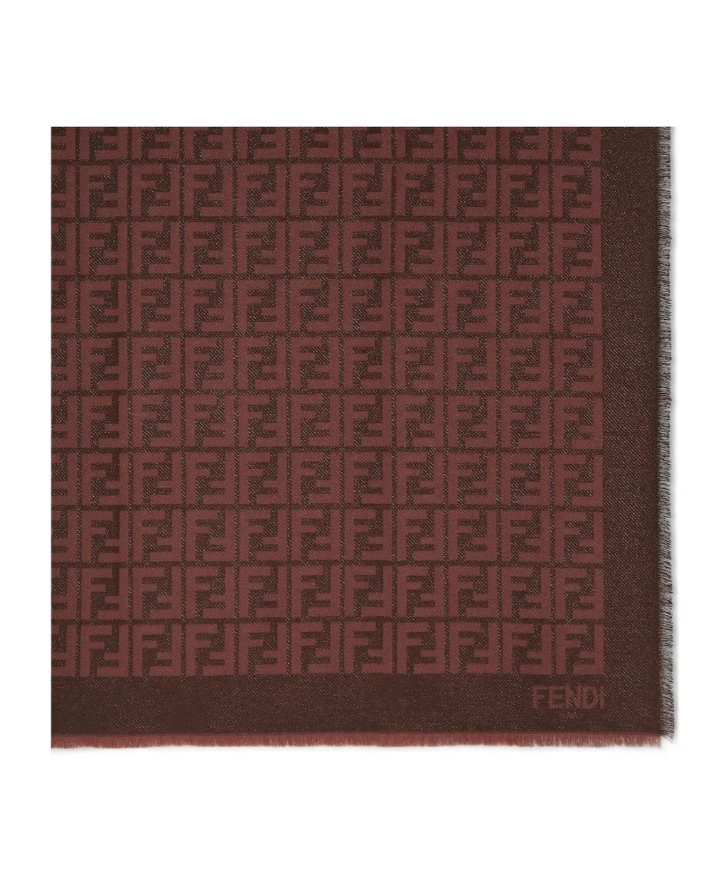 Ff Jacquard Frayed-Edge Scarf