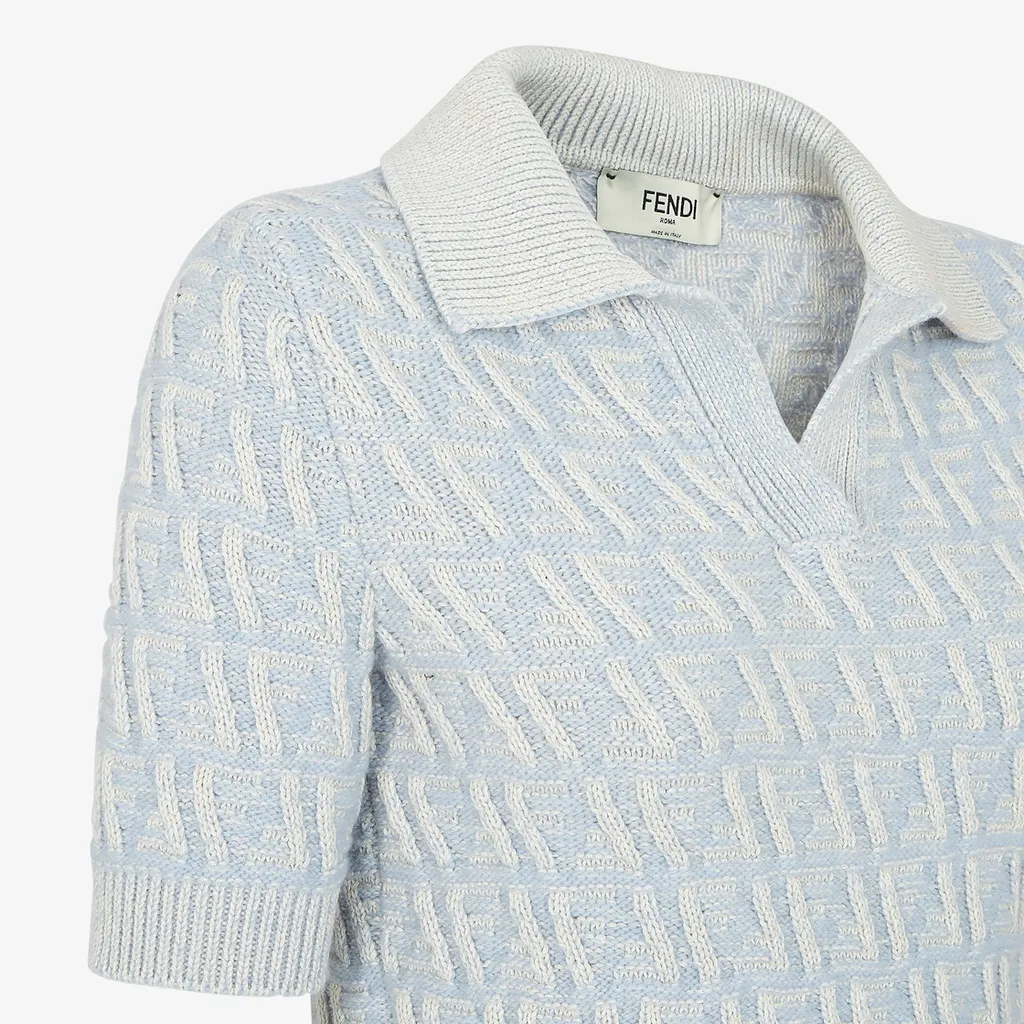 Ff Jacquard Short Sleeved Knitted Jumper