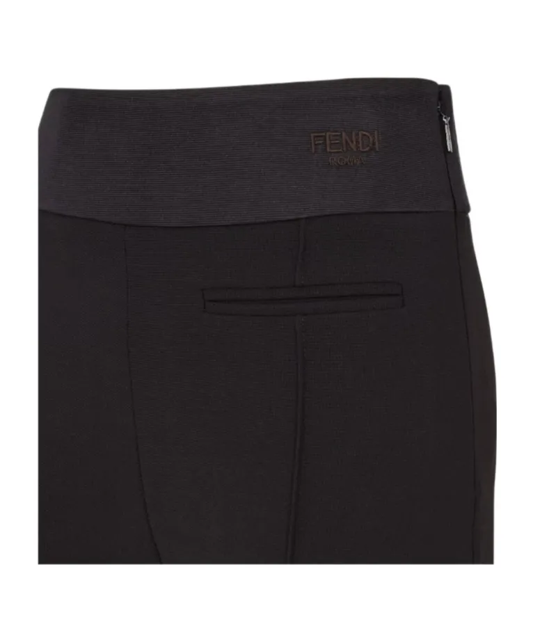 Pleated Detail Skinny-Cut Leggings