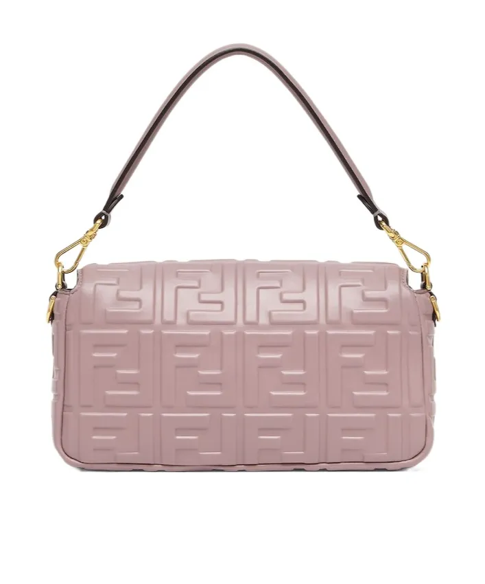 Ff Motif Foldover Top Medium Shoulder Bag