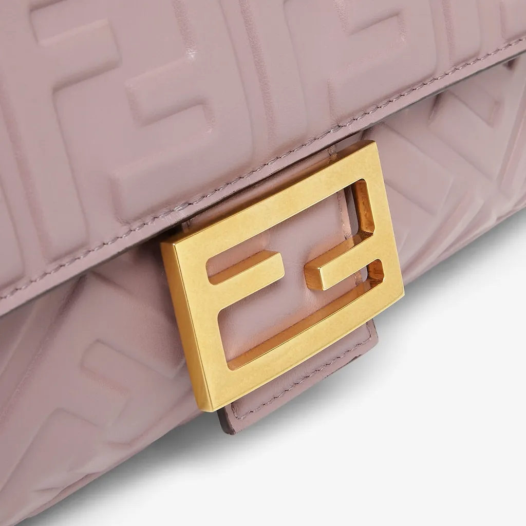 Ff Motif Foldover Top Medium Shoulder Bag