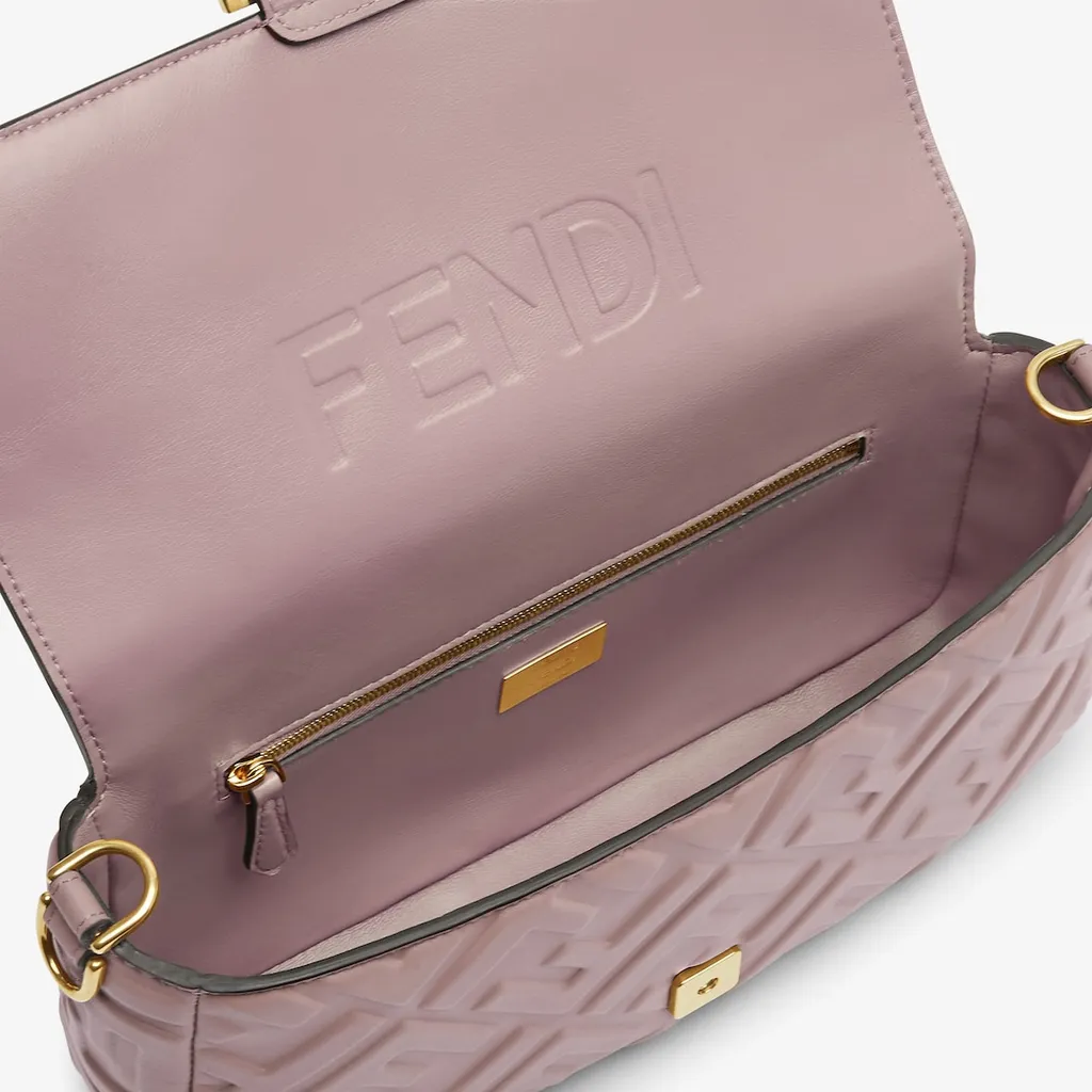 Ff Motif Foldover Top Medium Shoulder Bag