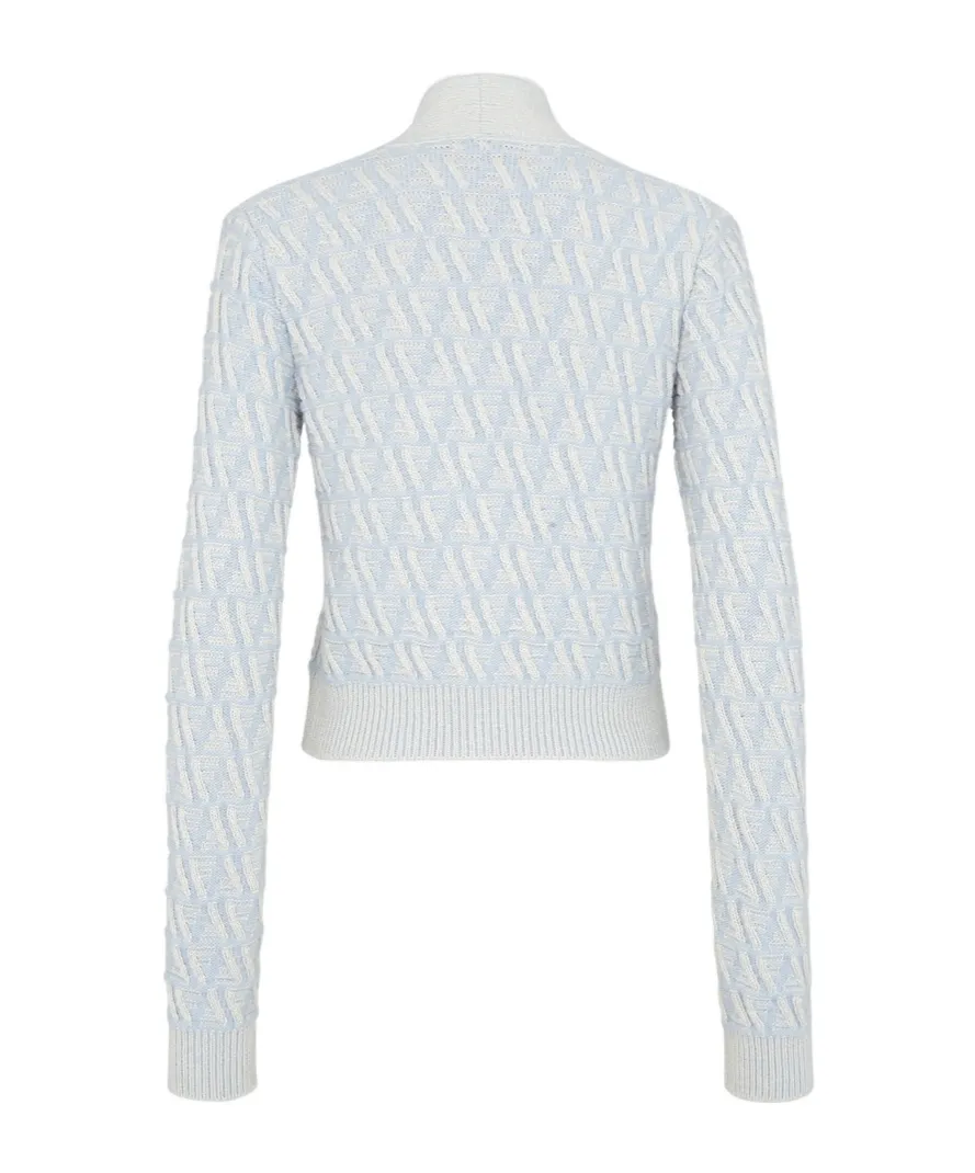Ff V-Neck Knitted Cardigan