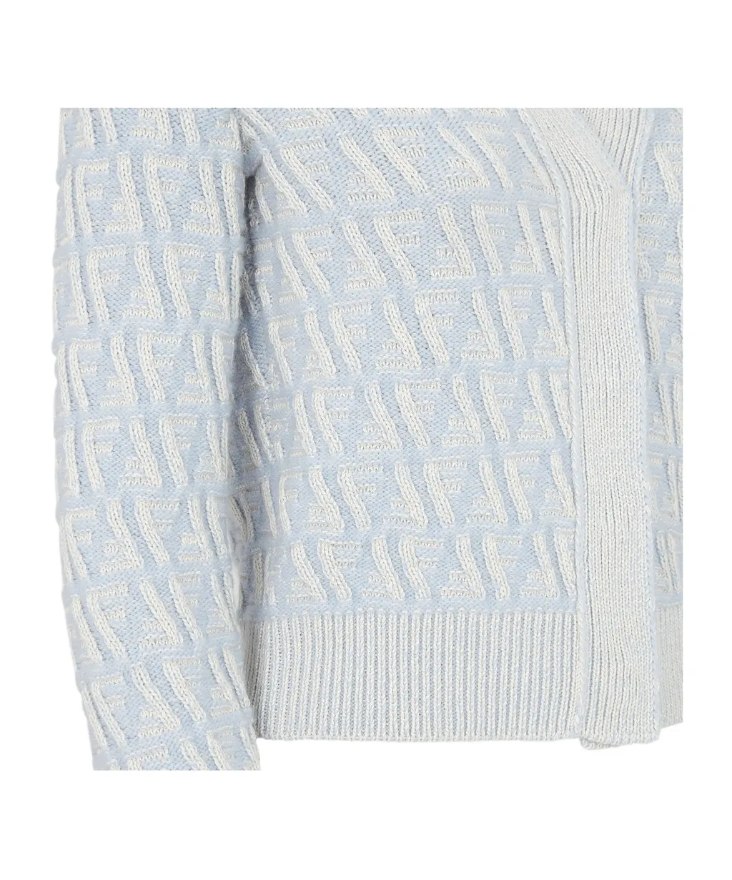 Ff V-Neck Knitted Cardigan