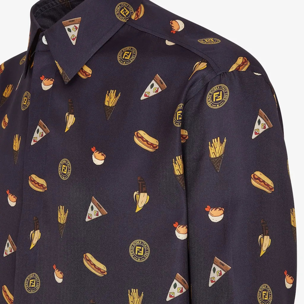 Fendilicious Printed Silk Shirt